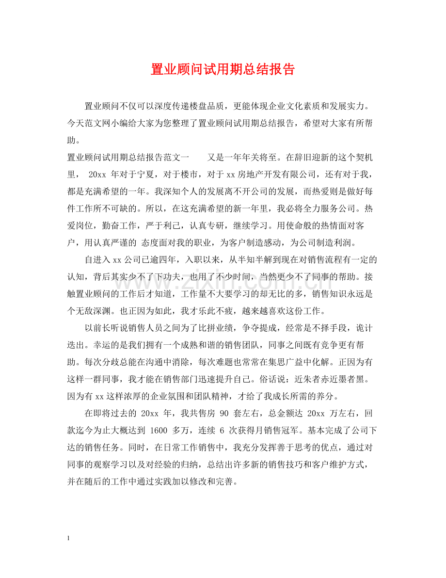 置业顾问试用期总结报告.docx_第1页