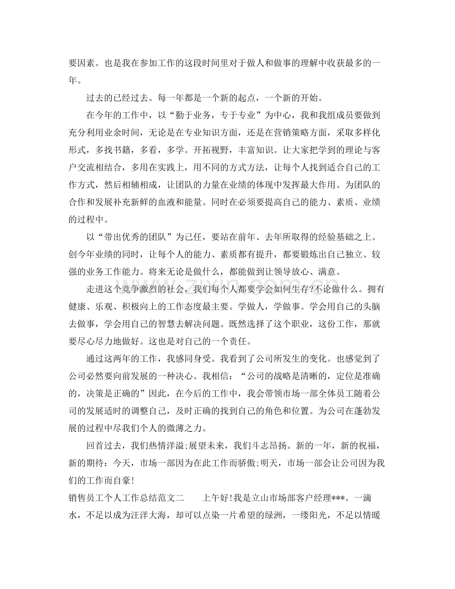 销售员工个人工作总结 .docx_第2页