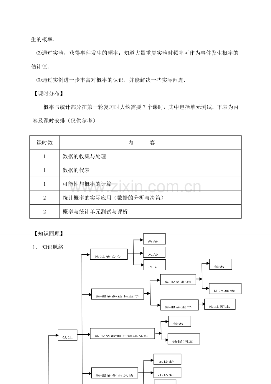 福建省泉州市泉港区三川中学中考数学一轮复习 概率与统计教案.doc_第2页