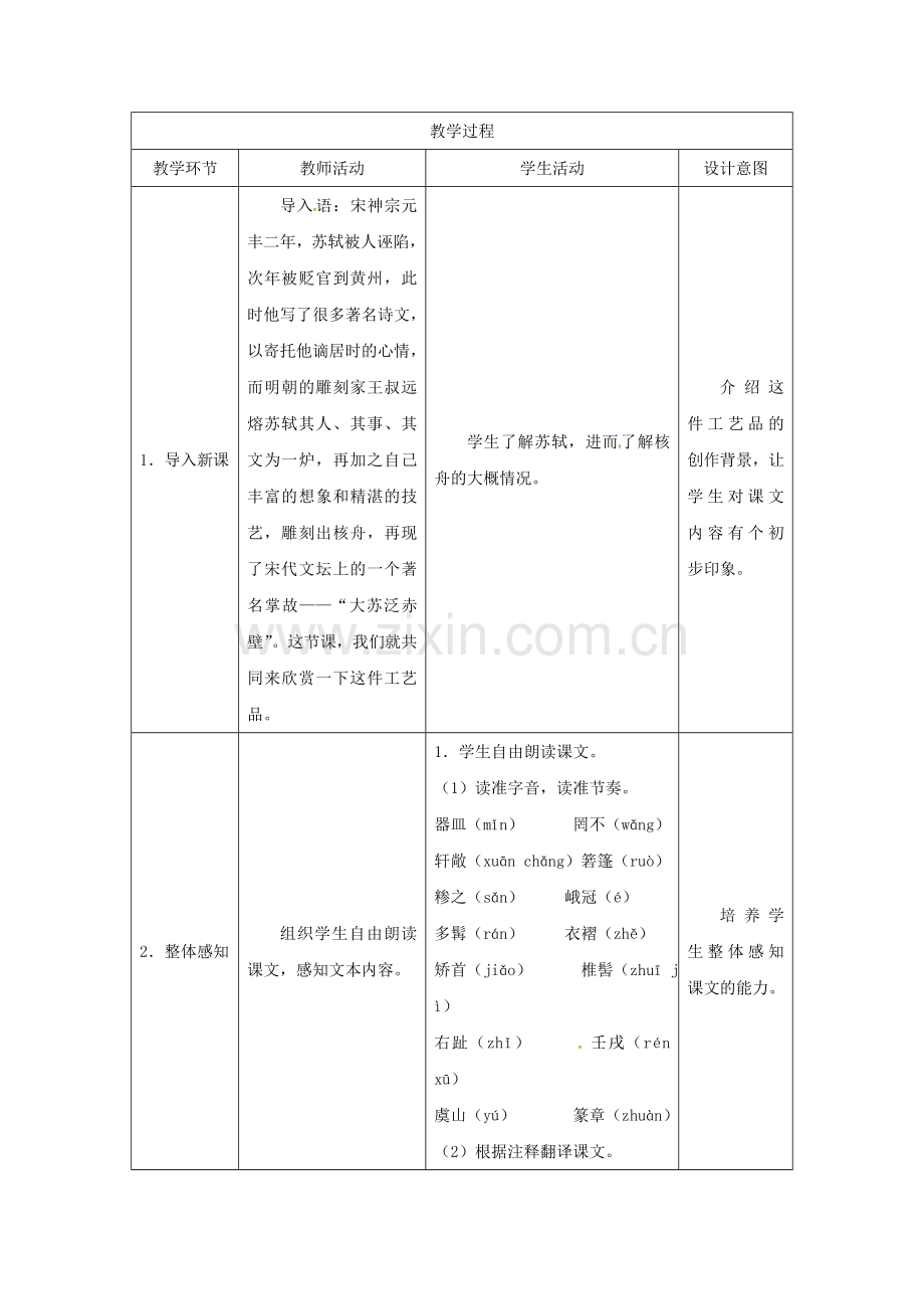 八年级语文下册第三单元11核舟记教案新人教版王国永.doc_第2页