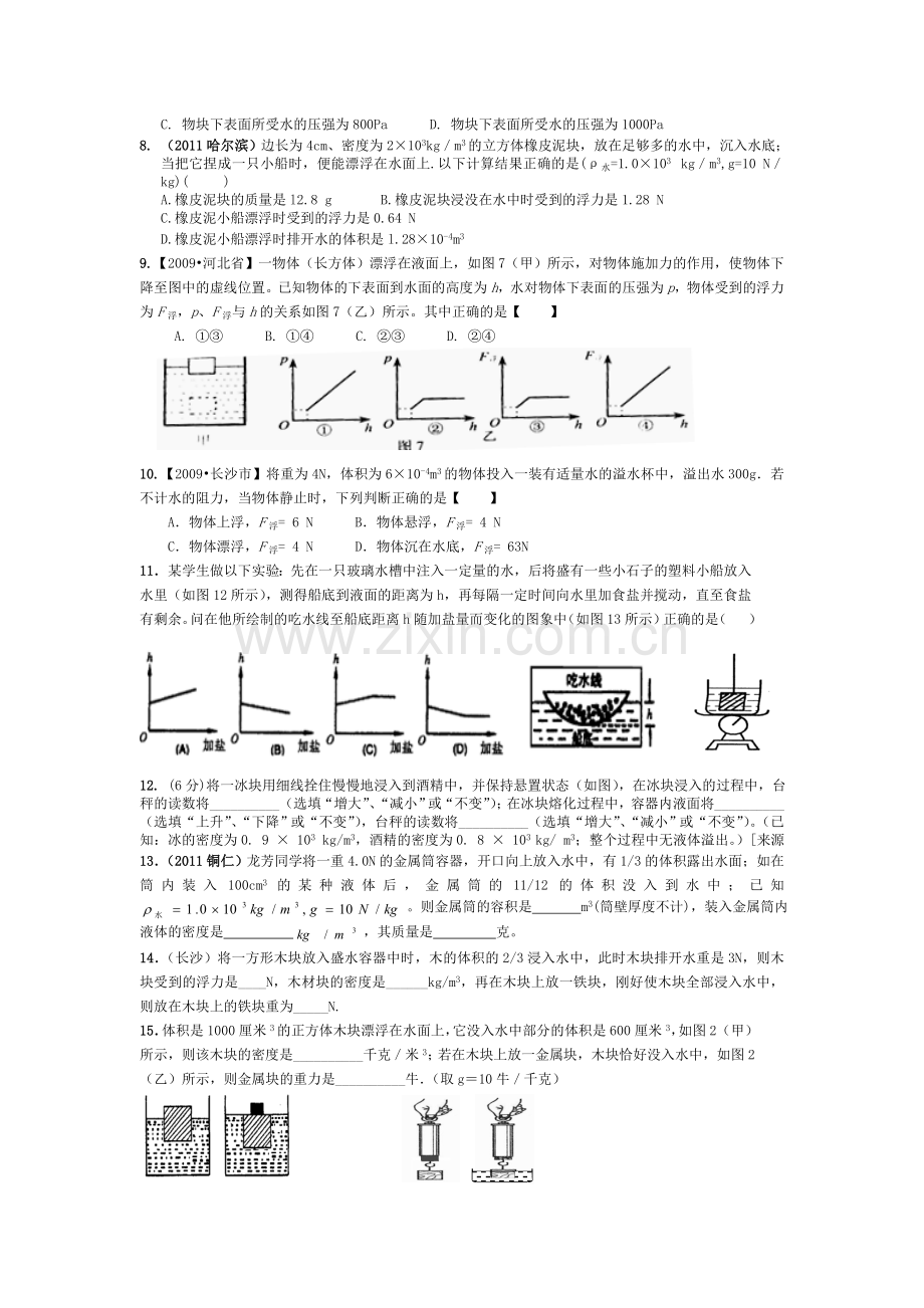 2015年中考浮力专题.doc_第3页