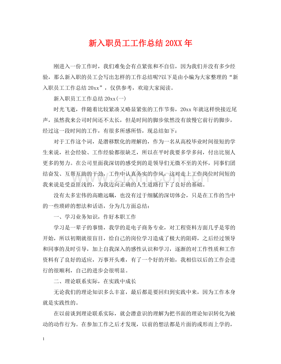 新入职员工工作总结2.docx_第1页