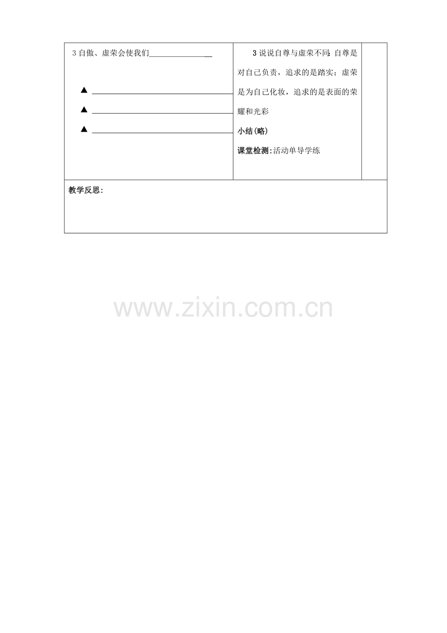 七年级政治上册 3.2《立身需要自尊》教案 苏教版.doc_第3页