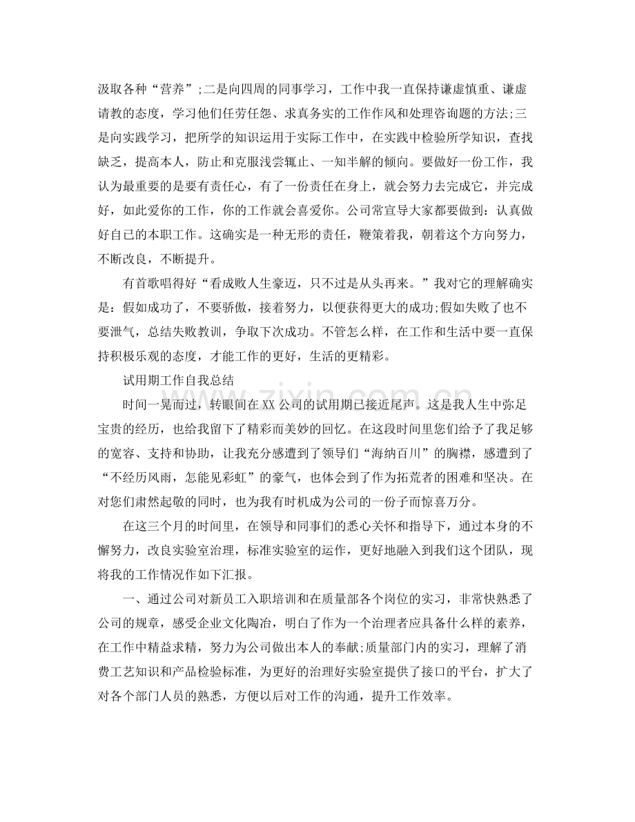 试用期工作自我参考总结4篇（通用）.docx_第2页