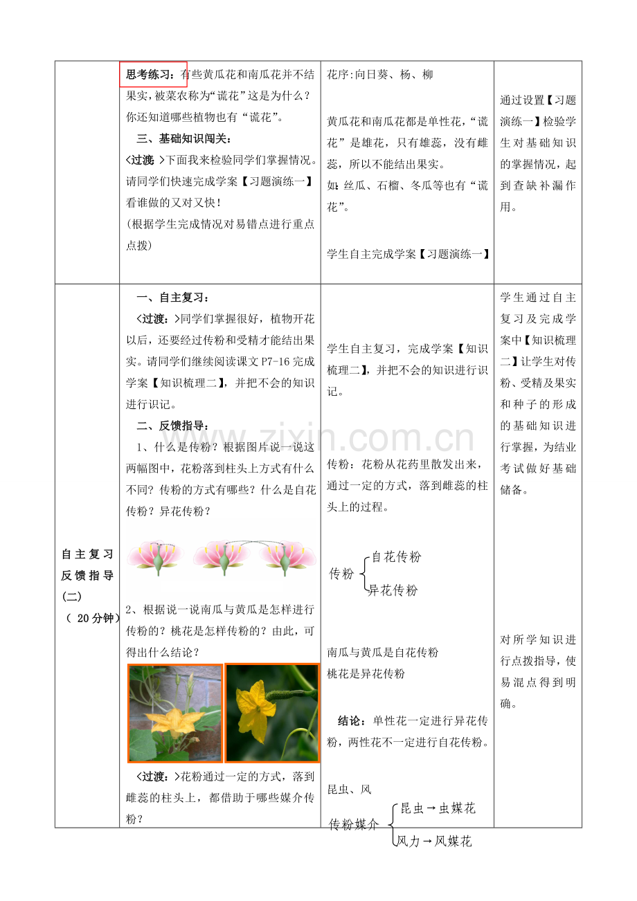 八年级生物上册 4.1 绿色开花植物的一生（1-3节）复习教案2 （新版）济南版.doc_第3页