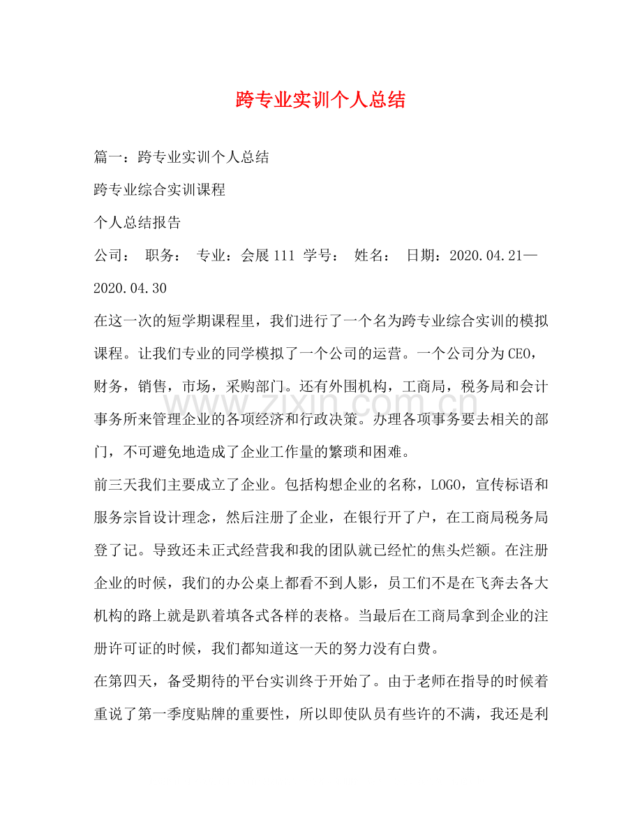 跨专业实训个人总结.docx_第1页