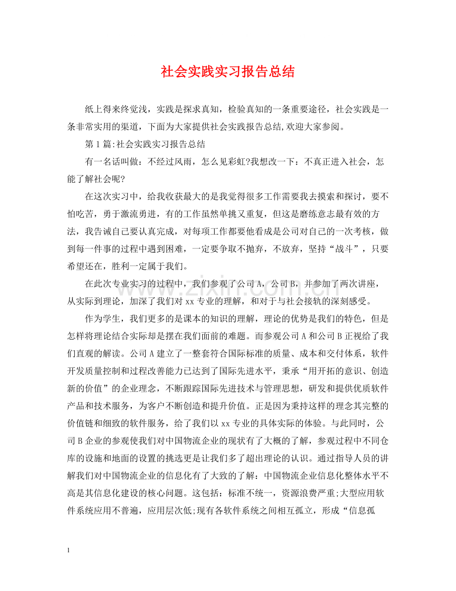 社会实践实习报告总结.docx_第1页