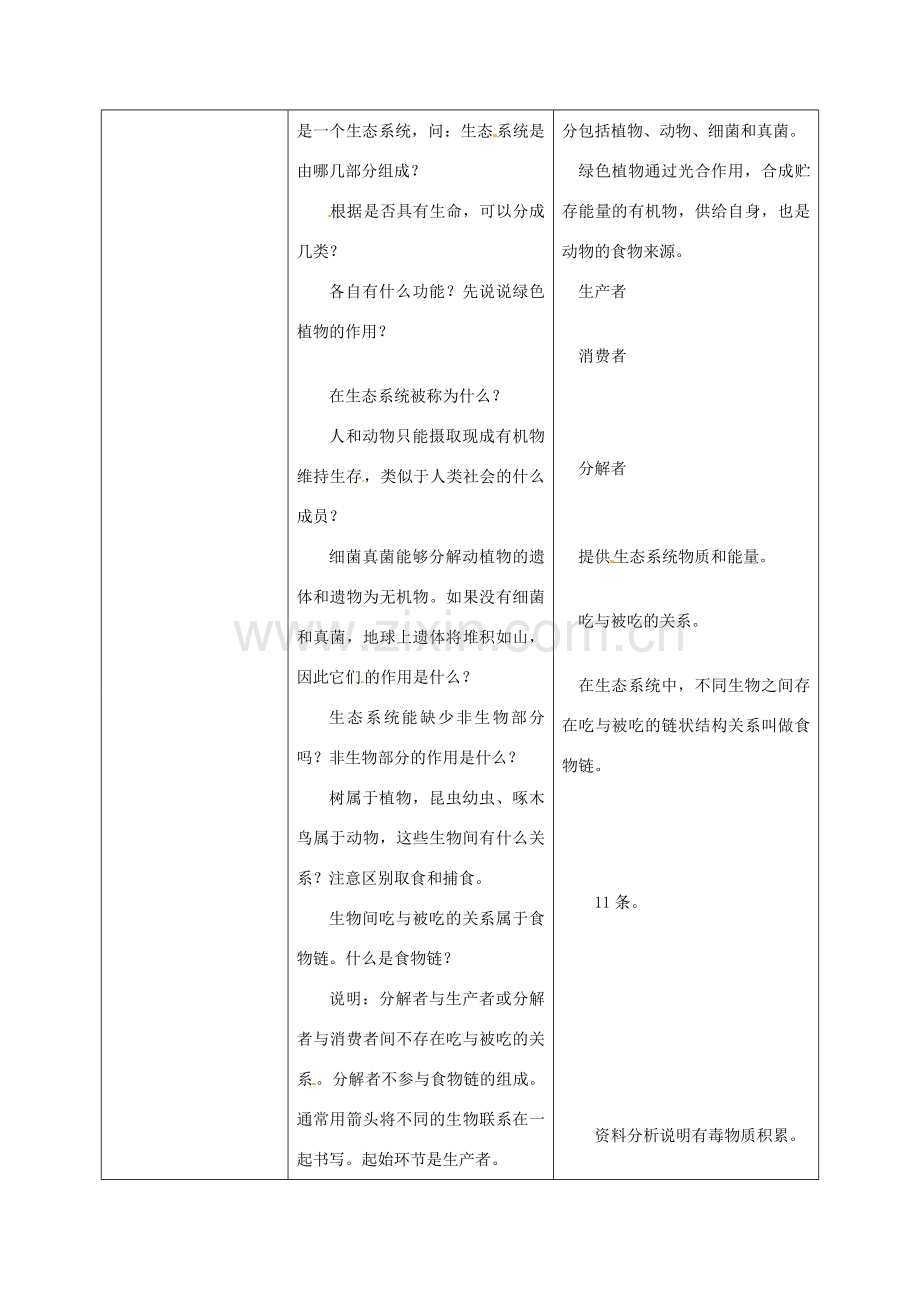 云南省师范大学五华区实验中学七年级生物上册 1.2.2 生物与环境组成生态系统教学设计 （新版）新人教版.doc_第2页