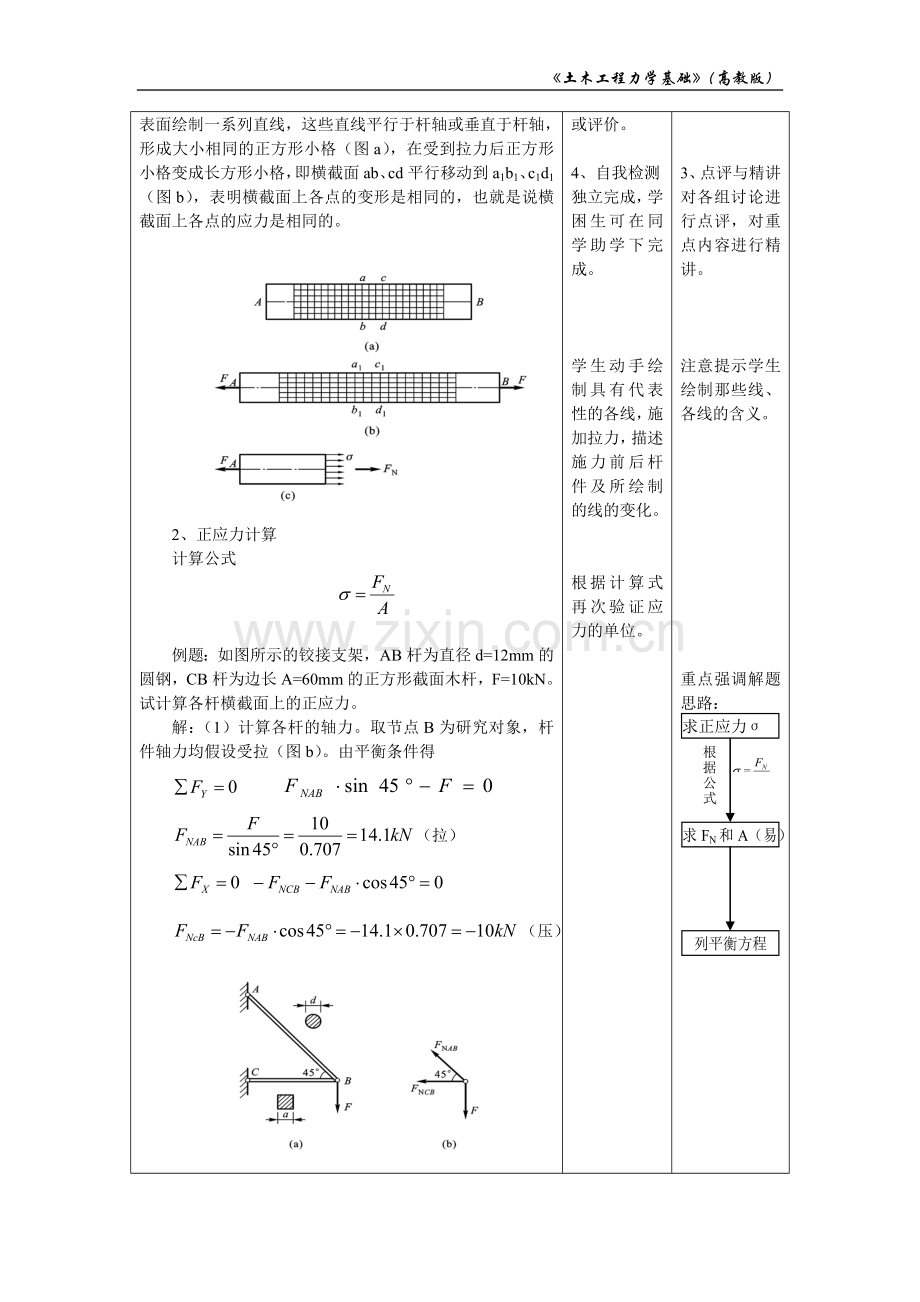 《直杆轴向拉、压横截面上的正应力》教学设计.doc_第2页