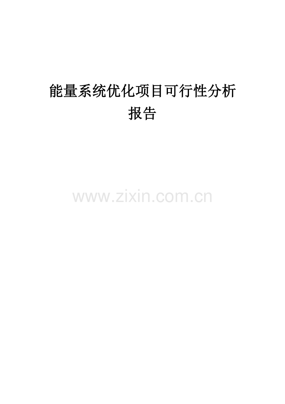 能量系统优化项目可行性分析报告.docx_第1页