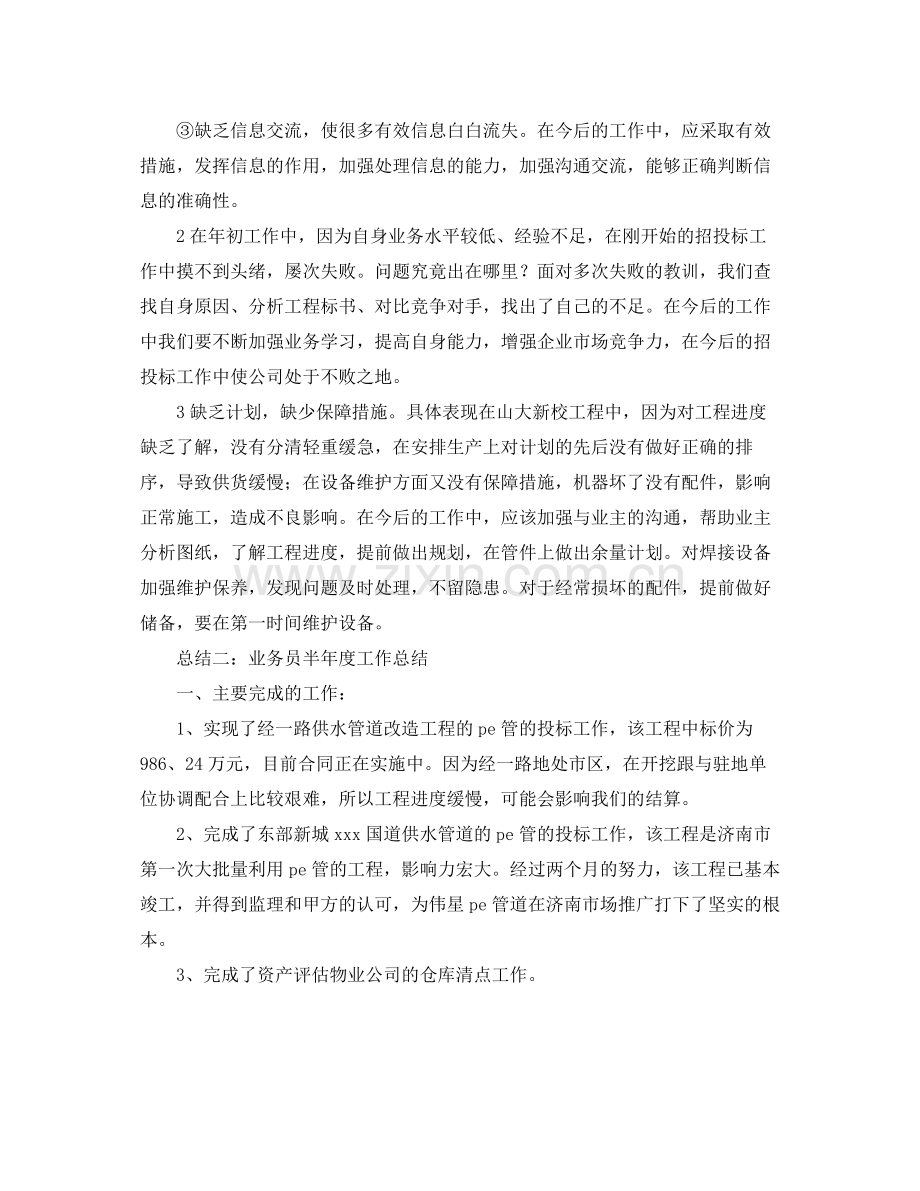 业务员半年度工作总结范文.docx_第2页