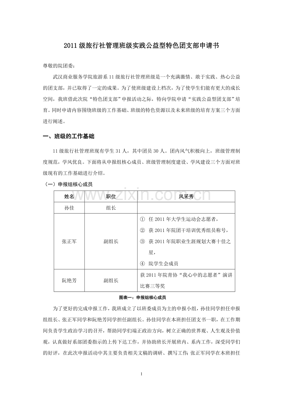 大学特色团支部培育申请书.doc_第1页