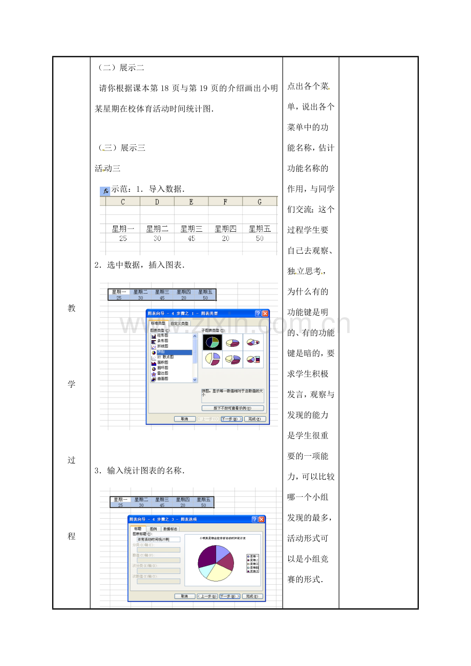 江苏省徐州市新沂市踢球山乡八年级数学下册 第七章 数据的收集、整理与描述 7.2 统计表、统计图的选用（3）—用计算机画统计图教案 （新版）苏科版-（新版）苏科版初中八年级下册数学教案.doc_第3页