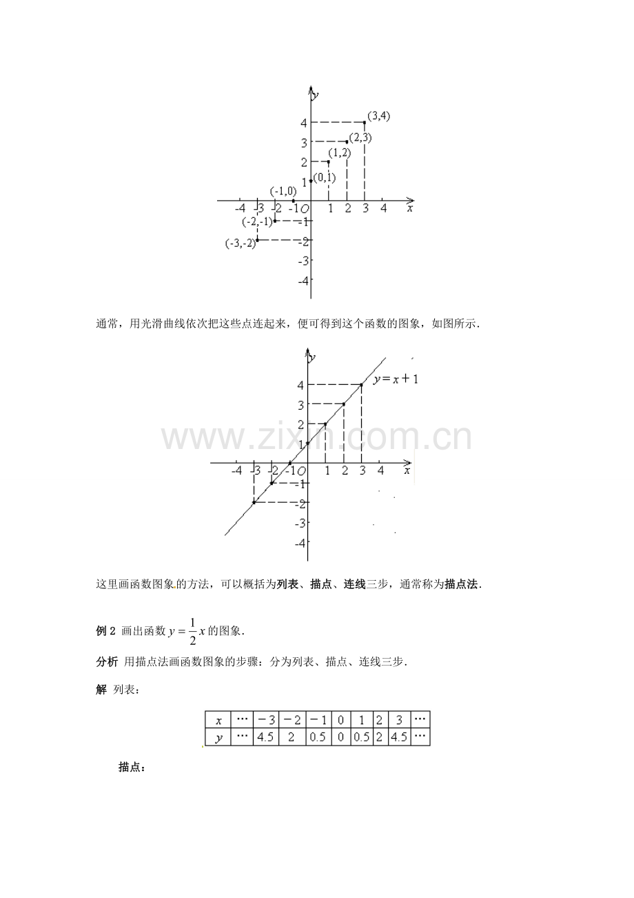 八年级数学下册 18.2函数的图象（2）教案 华东师大版.doc_第3页