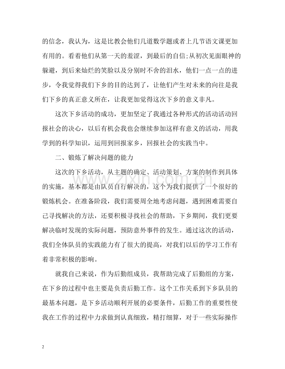 暑期三下乡个人总结.docx_第2页