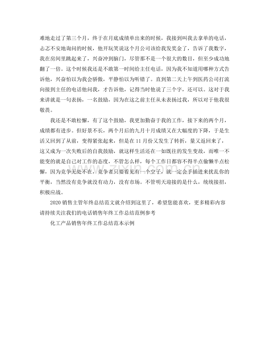 销售主管年终总结范文.docx_第2页