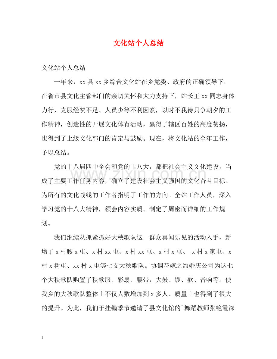 文化站个人总结.docx_第1页