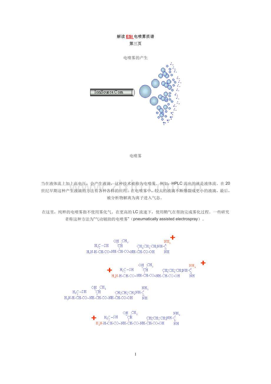 解读ESI电喷雾质谱.doc_第1页