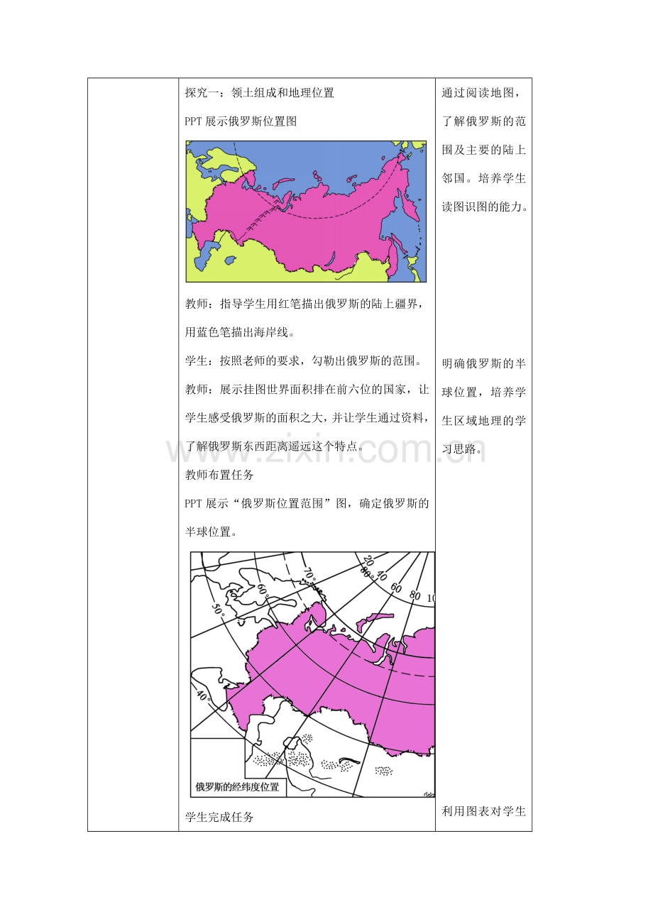 八年级地理下册 7.5俄罗斯教案1 中图版-中图版初中八年级下册地理教案.doc_第2页