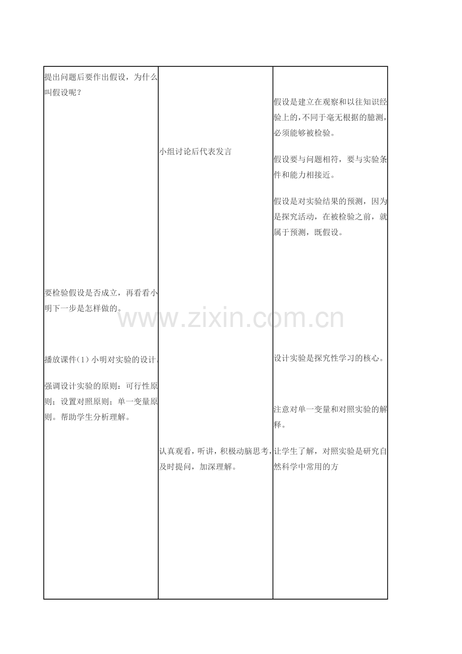 七年级生物上册《1.5 学习探究》教案3 翼教版.doc_第3页