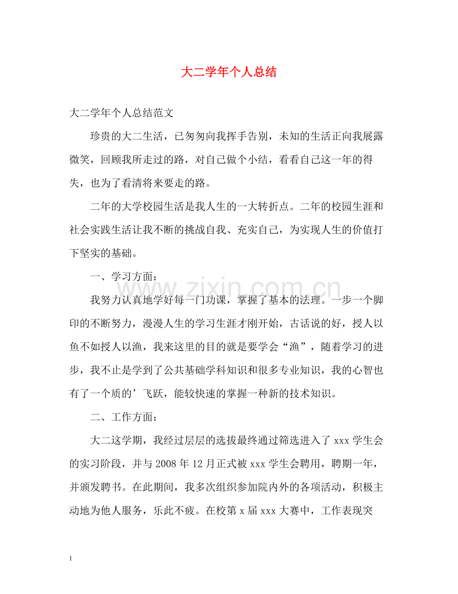 大二学年个人总结.docx_第1页