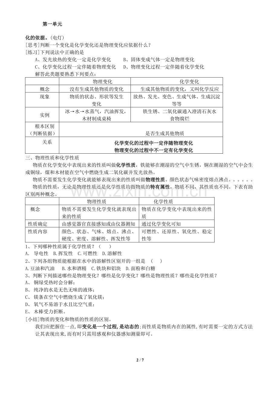 人教版_九年级化学第一单元__知识点讲解_例题.doc_第2页