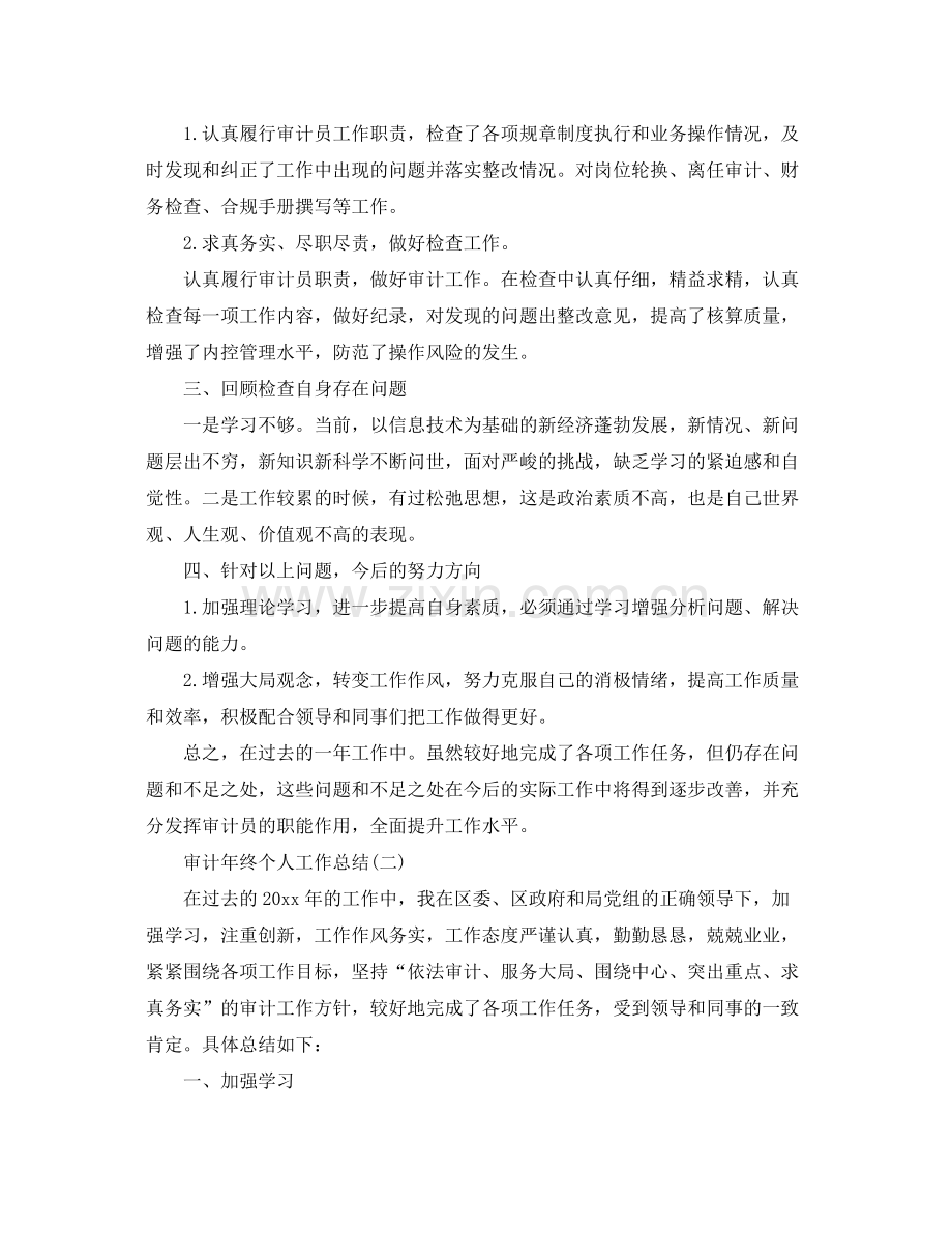 审计年终个人工作总结 .docx_第2页