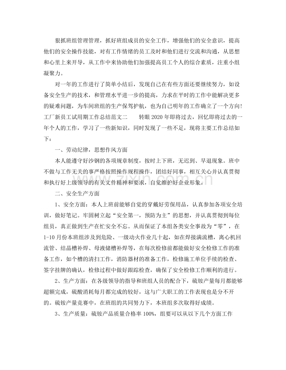 工厂新员工试用期工作总结.docx_第2页