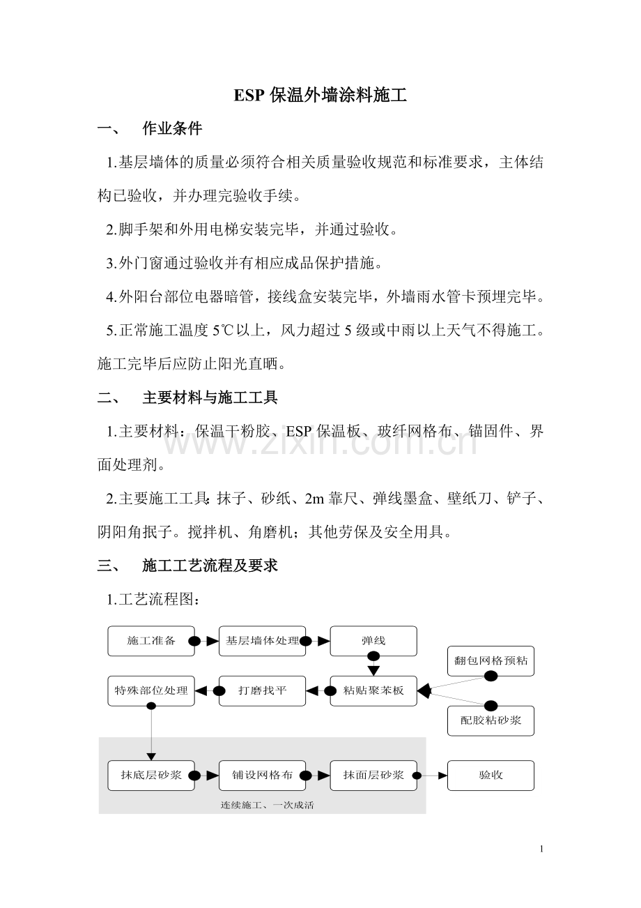 ESP保温外墙涂料施工.doc_第1页