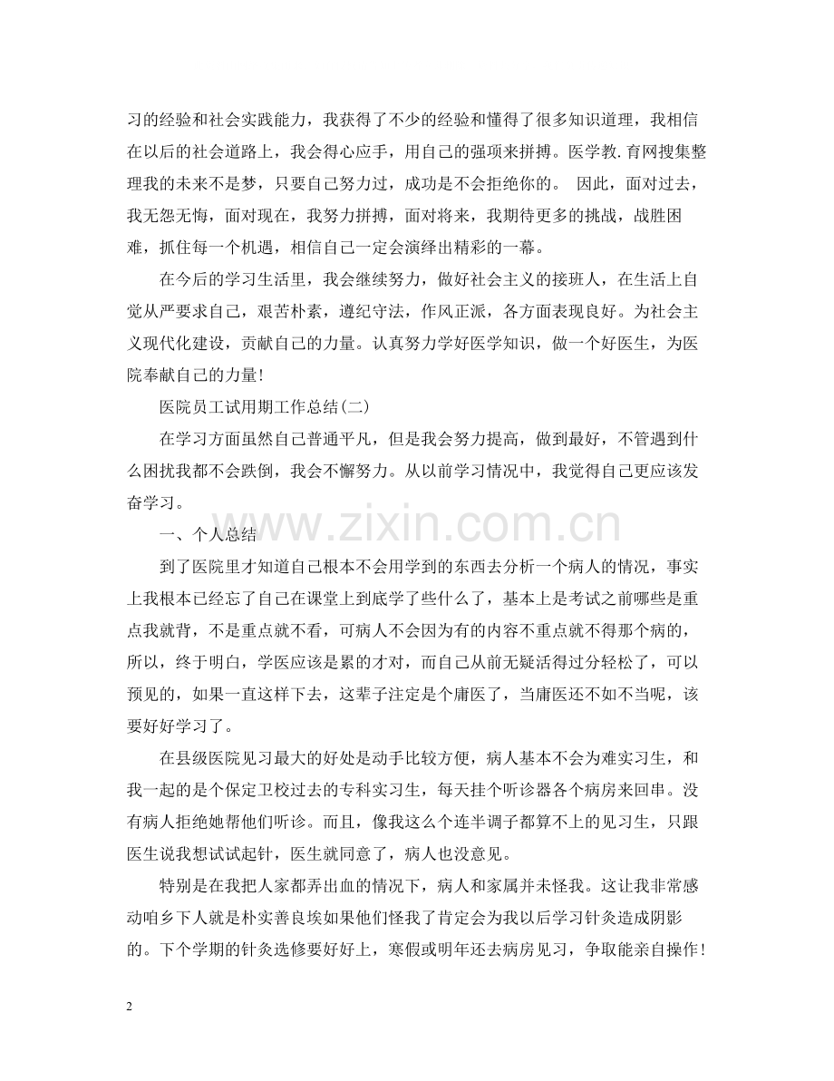 医院新员工试用期工作总结.docx_第2页