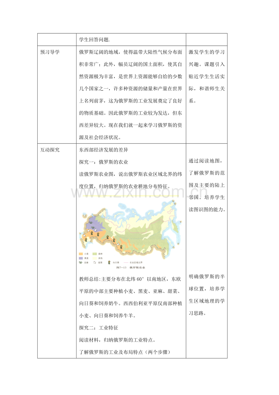 八年级地理下册 7.5俄罗斯教案2 中图版-中图版初中八年级下册地理教案.doc_第2页