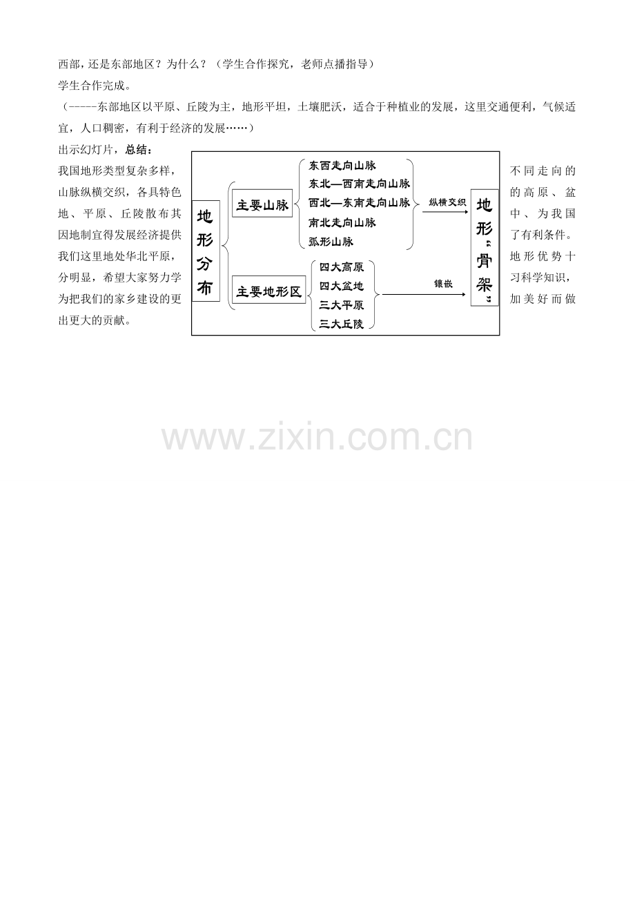 八年级地理上册 第二单元 第二课 地形分布教案 商务星球版.doc_第3页