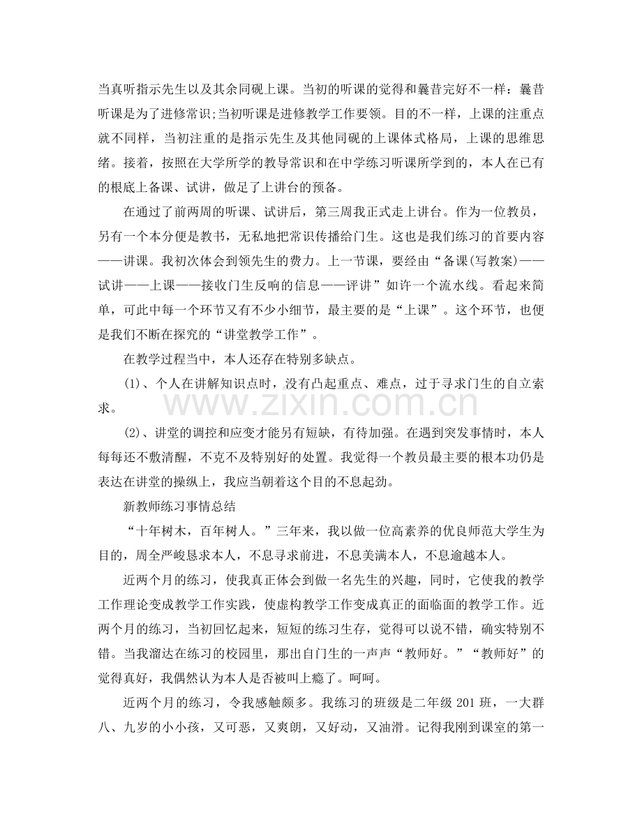 教师实习工作参考总结3篇.docx_第2页