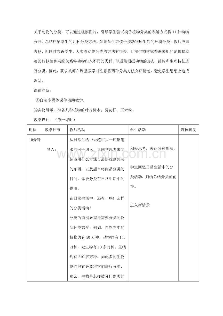 八年级生物上册 6.1.1《尝试对生物进行分类》教案1 （新版）新人教版-（新版）新人教版初中八年级上册生物教案.doc_第2页