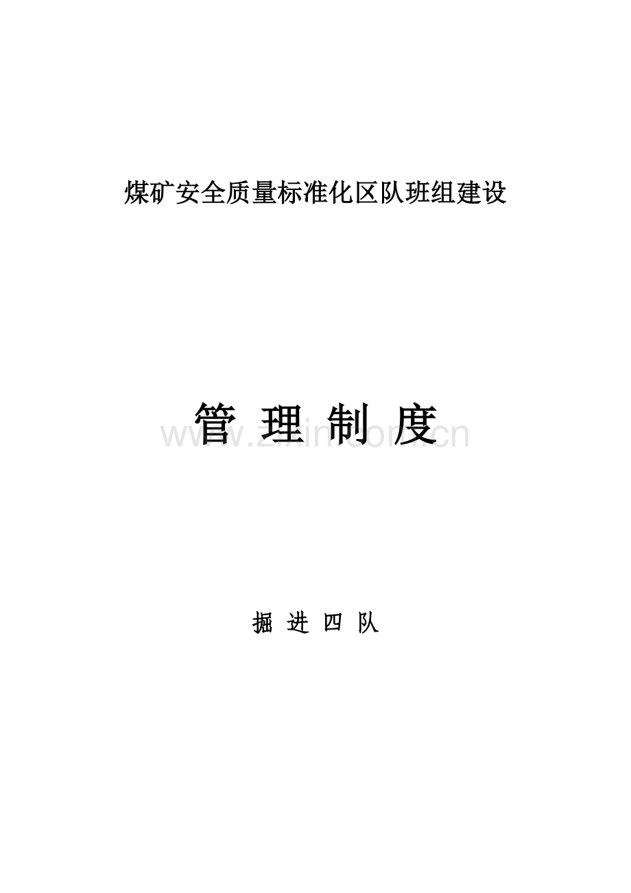 煤矿安全质量标准化区队班组建设制度汇编.docx_第1页