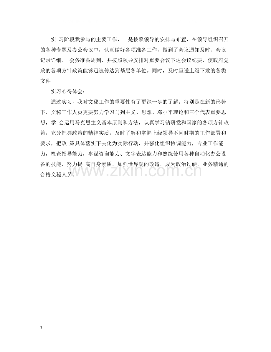 政府秘书个人实习报告范文总结.docx_第3页