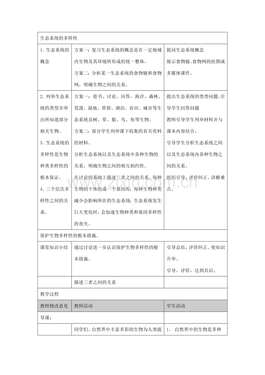 八年级生物上册 6.2《认识生物的多样性》教案2 （新版）新人教版-（新版）新人教版初中八年级上册生物教案.doc_第3页