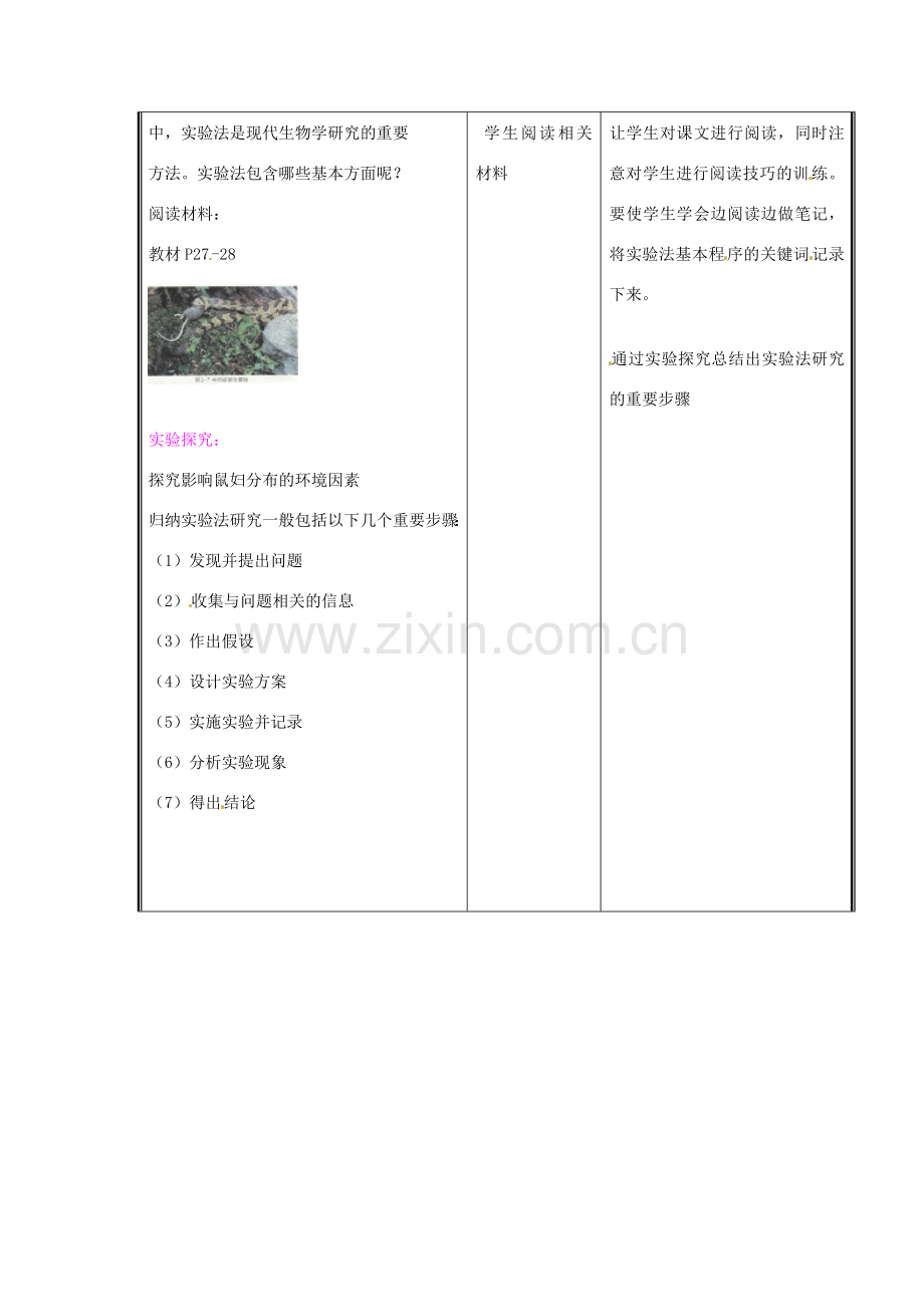 七年级生物上册 第一单元《认识生命》第2章 探索生命 2.2 生物学研究的基本方法教案 （新版）北师大版.doc_第2页