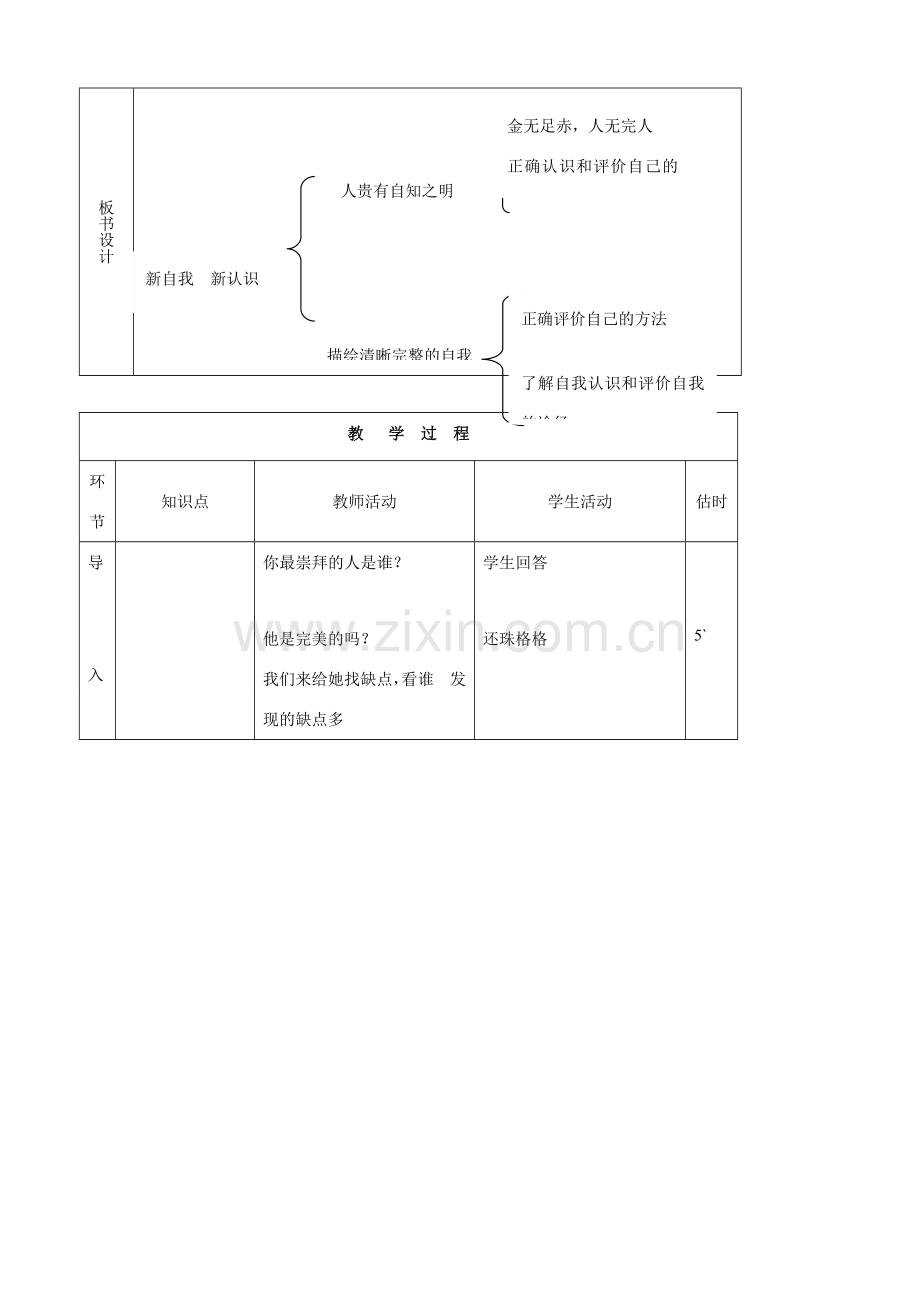 七年级思品上册 7新自我 新认识同步教案 鲁教版.doc_第2页