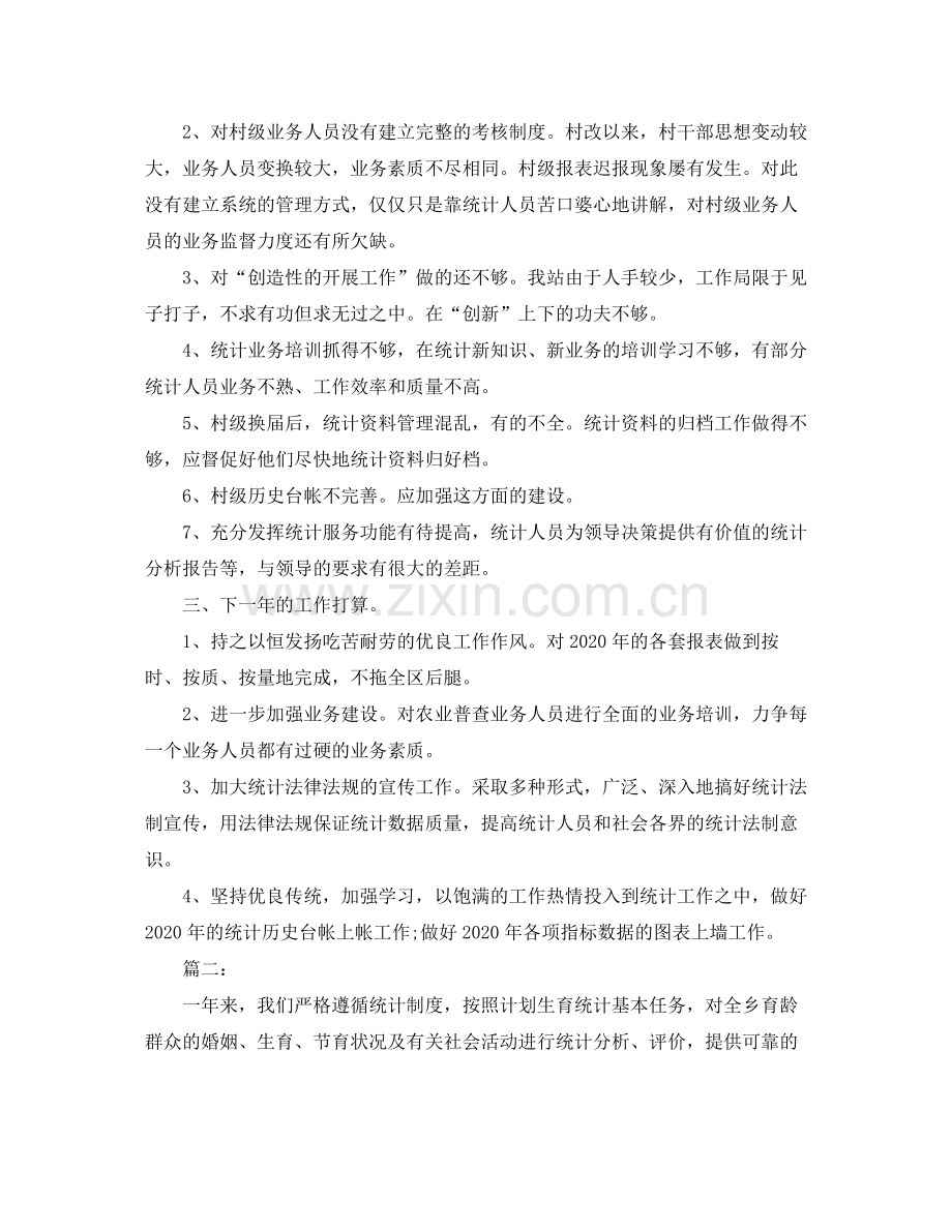 乡镇统计人员年终个人工作总结.docx_第2页