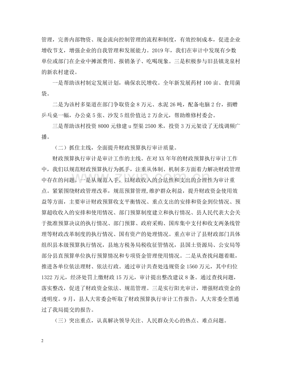 县审计局审计工作总结范文.docx_第2页