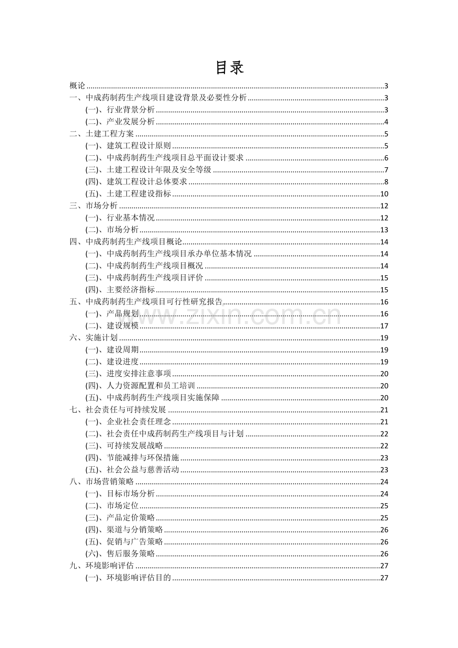 中成药制药生产线项目投资分析及可行性报告.docx_第2页