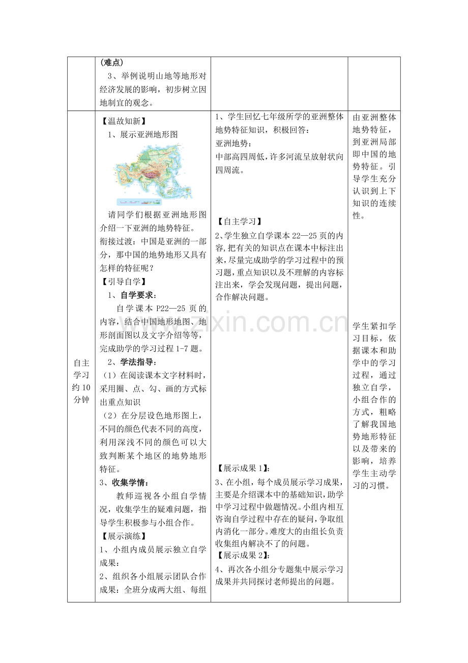 八年级地理上册 第2章第1节地形地势特征（第1课时）教案 （新版）商务星球版.doc_第2页