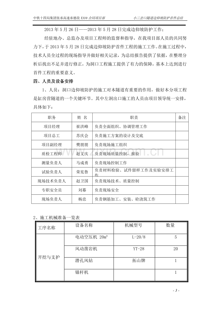 隧道洞口边仰坡防护首件工程施工总结.doc_第3页