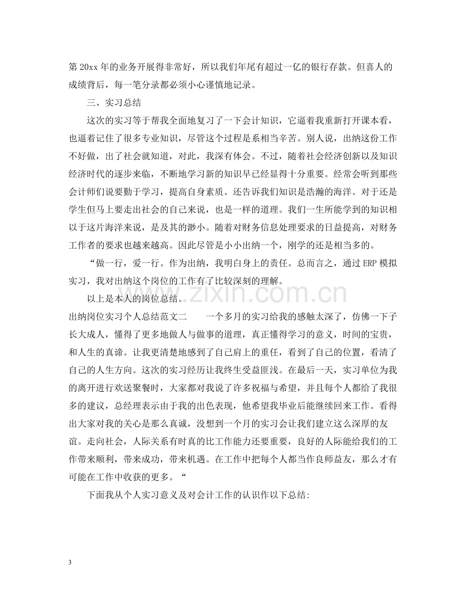 出纳岗位实习个人总结.docx_第3页