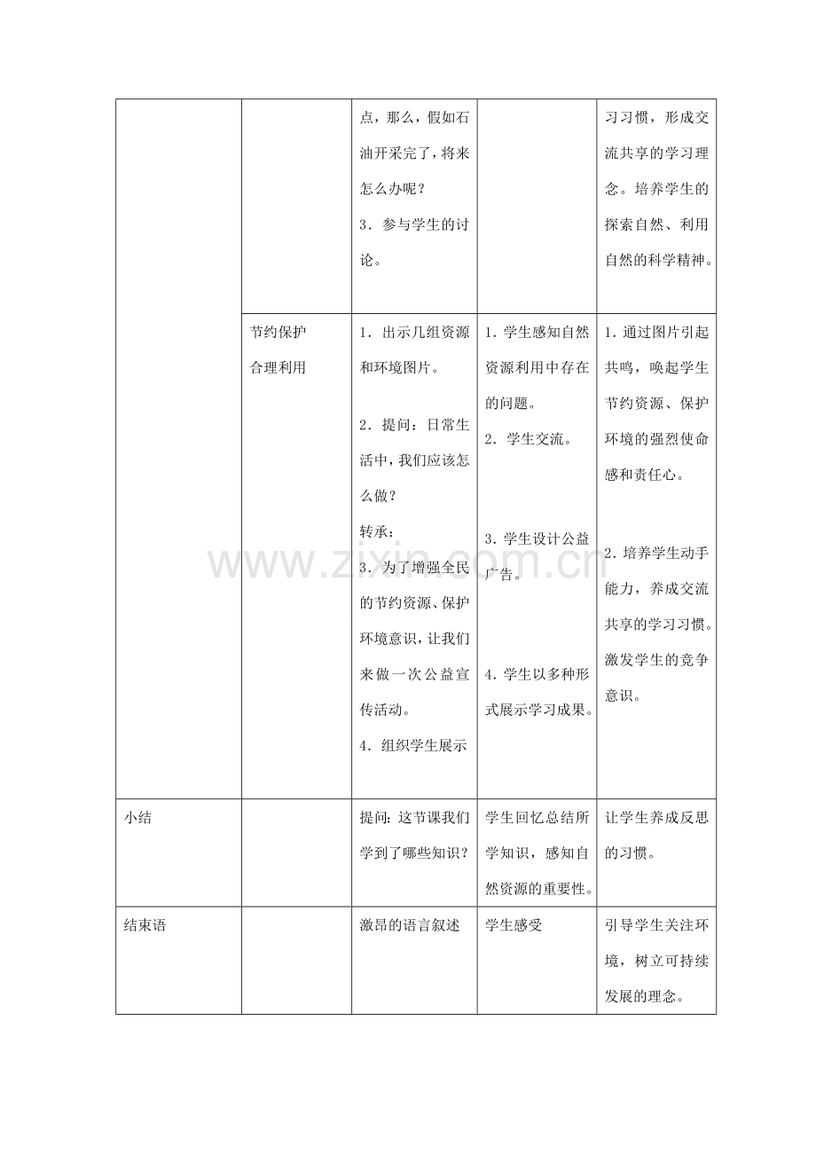 八年级地理上册 第三章第一节《自然资源概况》教案 湘教版.doc_第3页