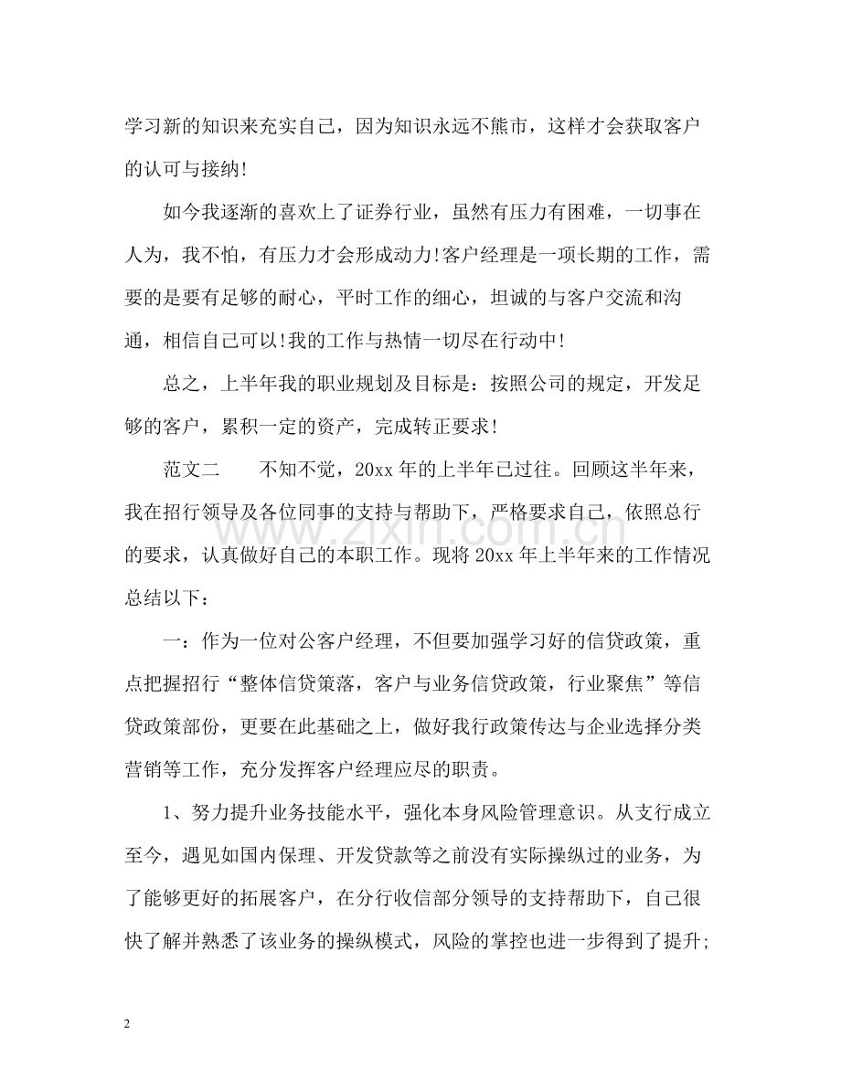 客户经理上半年工作总结.docx_第2页