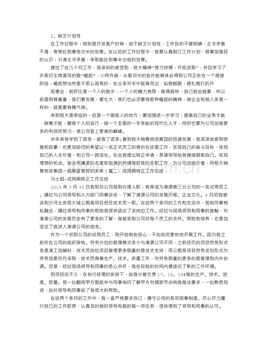 恒大试用期转正工作总结.doc_第2页