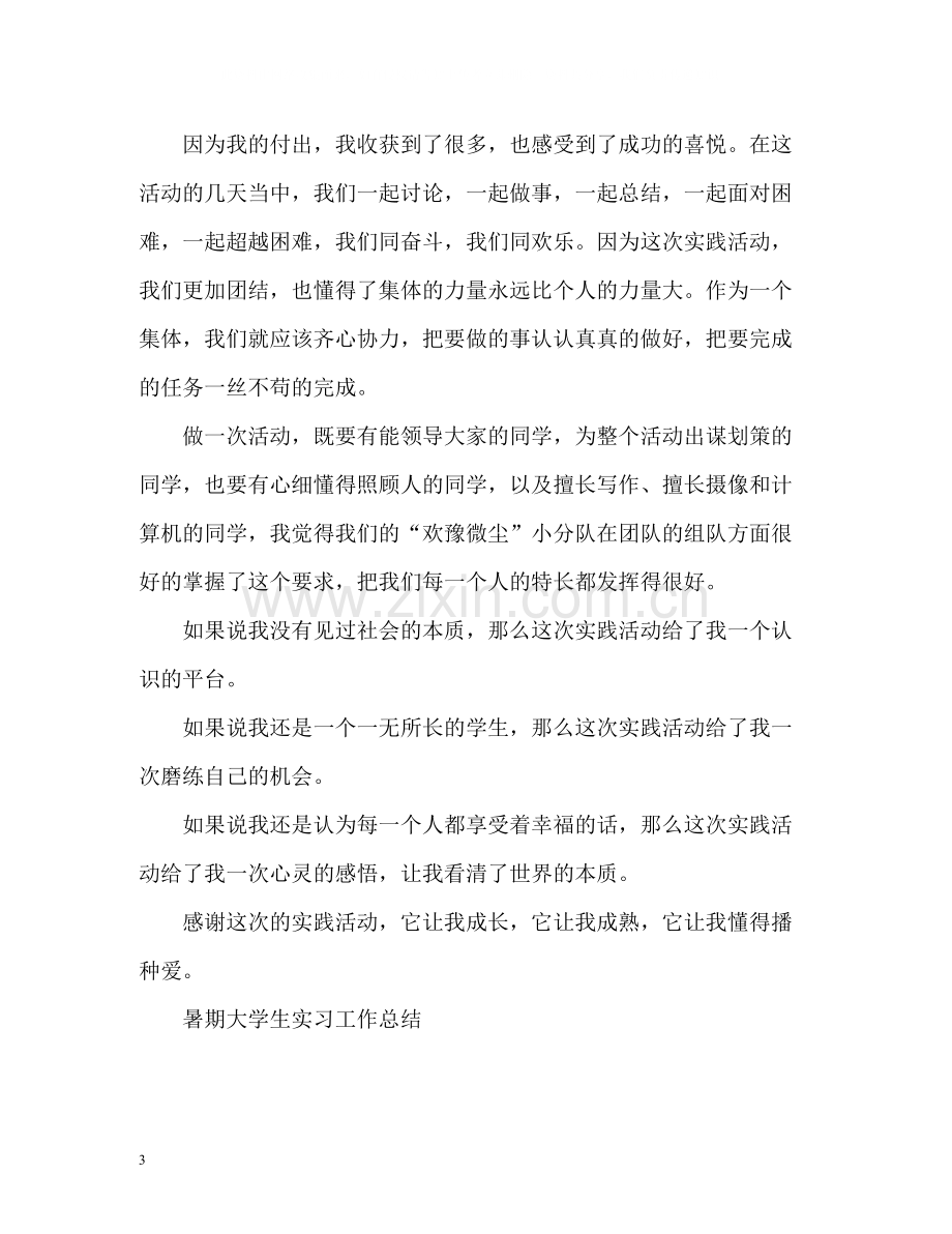 暑期大学生实习工作总结「」.docx_第3页