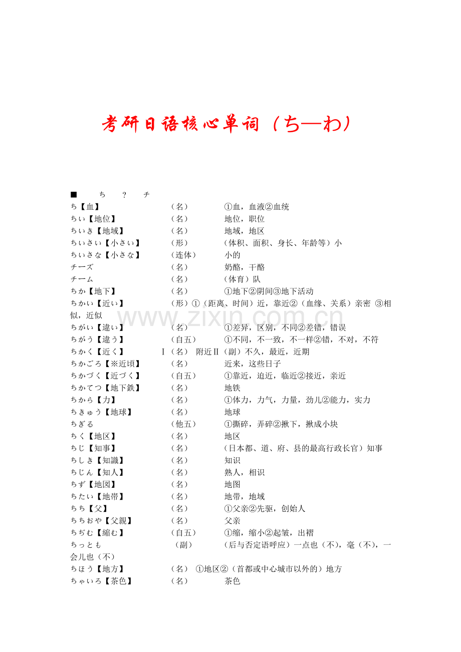 考研日语核心单词下.doc_第1页